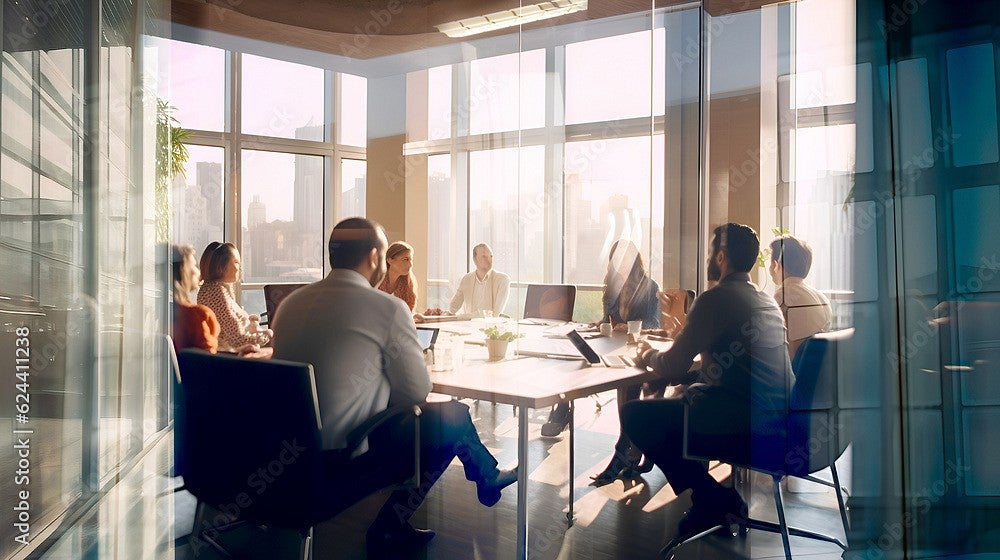 Group meeting around a table